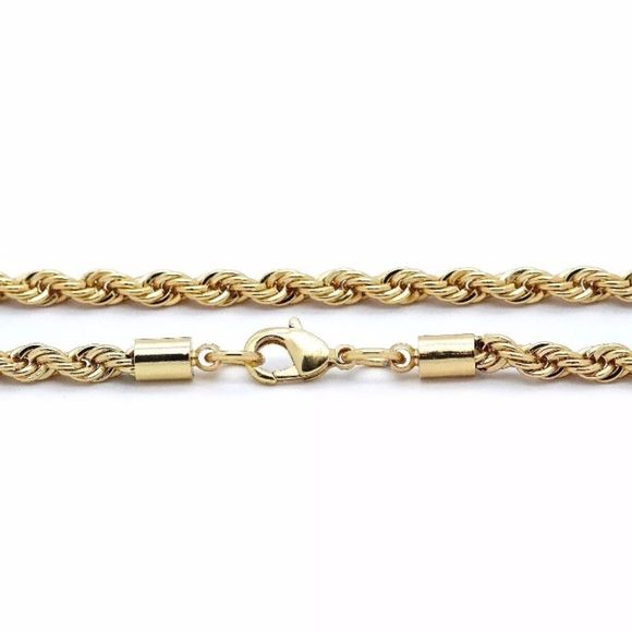 14Kt gold plated angel pendant on 24" rope chain - Picture 4 of 4